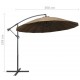 Hanging Parasol Taupe 3 m Aluminium Pole Hanging Parasol Taupe 3 m Aluminium Pole