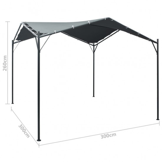 Gazebo Pavilion Tent Canopy 3x3 m Steel Anthracite Gazebo Pavilion Tent Canopy 3x3 m Steel Anthracite