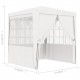 Professional Party Tent with Side Walls 2x2 m White 90 g/m² Professional Party Tent with Side Walls 2x2 m White 90 g/m²