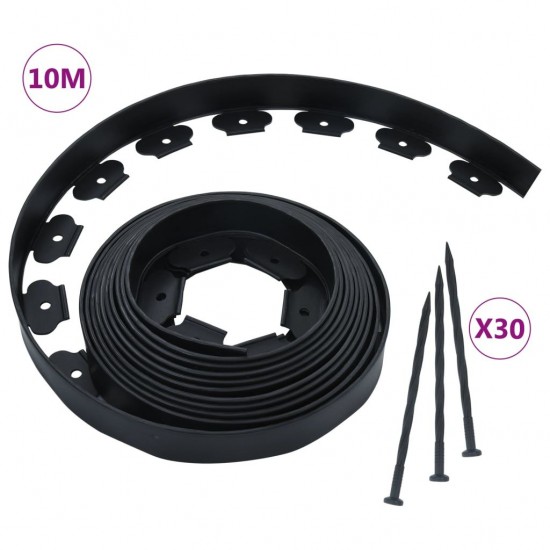 Flexible Lawn Edging with 30 Pegs 10 m 5 cm Flexible Lawn Edging with 30 Pegs 10 m 5 cm