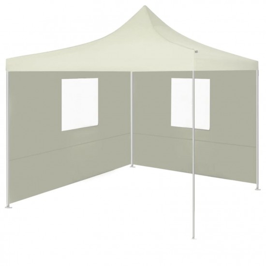 Professional Folding Party Tent with 2 Sidewalls 2x2 m Steel Cream Professional Folding Party Tent with 2 Sidewalls 2x2 m Steel Cream