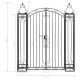 Ornamental Garden Gate Wrought Iron 122x20.5x160 cm Ornamental Garden Gate Wrought Iron 122x20.5x160 cm