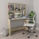 Desk with Shelves Sonoma Oak 110x45x157 cm Chipboard Desk with Shelves Sonoma Oak 110x45x157 cm Chipboard