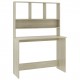 Desk with Shelves Sonoma Oak 110x45x157 cm Chipboard Desk with Shelves Sonoma Oak 110x45x157 cm Chipboard