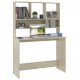 Desk with Shelves Sonoma Oak 110x45x157 cm Chipboard Desk with Shelves Sonoma Oak 110x45x157 cm Chipboard