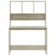 Desk with Shelves Sonoma Oak 110x45x157 cm Chipboard Desk with Shelves Sonoma Oak 110x45x157 cm Chipboard