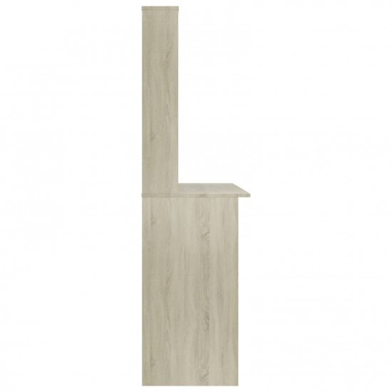 Desk with Shelves Sonoma Oak 110x45x157 cm Chipboard Desk with Shelves Sonoma Oak 110x45x157 cm Chipboard
