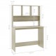Desk with Shelves Sonoma Oak 110x45x157 cm Chipboard Desk with Shelves Sonoma Oak 110x45x157 cm Chipboard