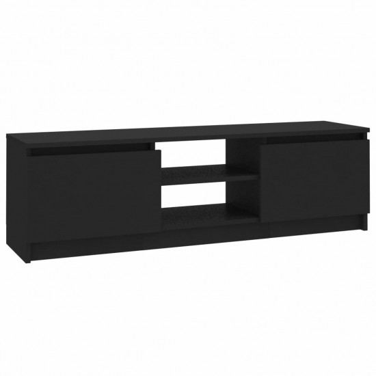 TV Cabinet Black 120x30x35.5 cm Chipboard TV Cabinet Black 120x30x35.5 cm Chipboard
