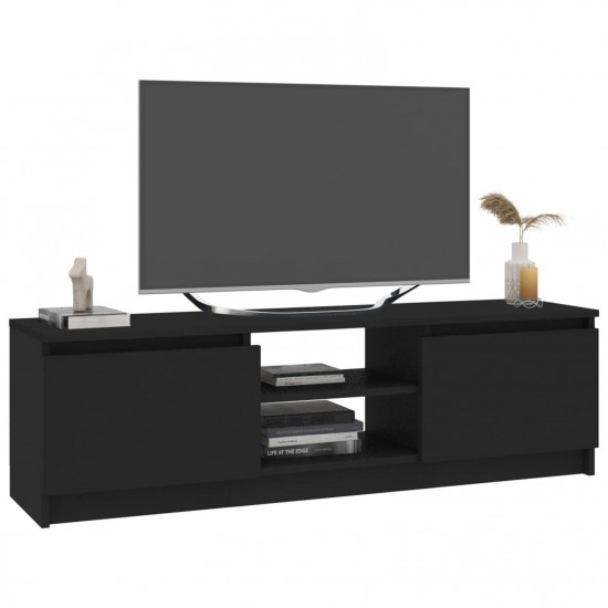 TV Cabinet Black 120x30x35.5 cm Chipboard TV Cabinet Black 120x30x35.5 cm Chipboard