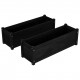 Garden Planters 2 pcs Black 100x31x31 cm Solid Pinewood Garden Planters 2 pcs Black 100x31x31 cm Solid Pinewood