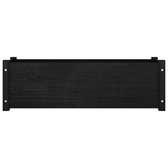 Garden Planters 2 pcs Black 100x31x31 cm Solid Pinewood Garden Planters 2 pcs Black 100x31x31 cm Solid Pinewood
