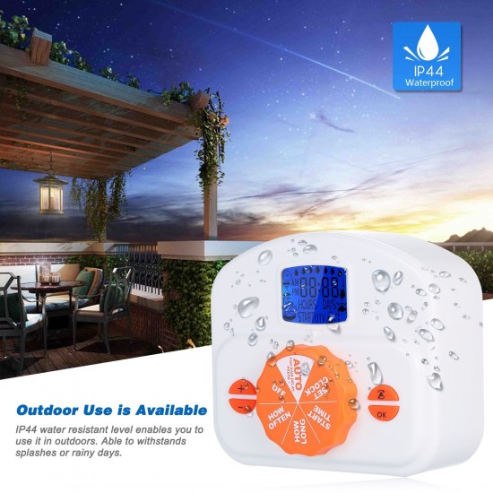 Automatic Drip Irrigation Emitter System Controller Batter-powered/USB-powered Programmable Watering Water Timer for Gardening Pot Plants Flowers with 10-meters 4/7 Automatic Drip Irrigation Emitter System Controller Batter-powered/USB-powered Programmable Watering Water Timer for Gardening Pot Plants Flowers with 10-meters 4/7