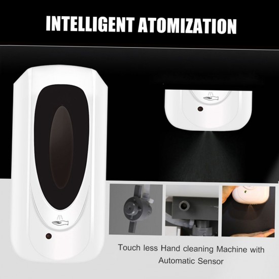 Fengjie Bathroom Touchless Cleaning Liquid Dispenser Machine Wall-mounted Fine Mist Spray Hand Hygiene Automatic Sensor Hand Cleaner F1303 Induction Sprayer Machine 1000ML (Batteries not included) Fengjie Bathroom Touchless Cleaning Liquid Dispenser Machine Wall-mounted Fine Mist Spray Hand Hygiene Automatic Sensor Hand Cleaner F1303 Induction Sprayer Machine 1000ML (Batteries not included)
