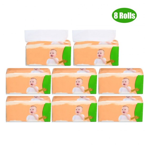 8 Packs 4 Layers Wood Pulp Facial Tissue Toilet Paper Tissue Paper Napkins Household Tissues for Home Office Bathroom 480 Sheet Per Pack 16*18cm 8 Packs 4 Layers Wood Pulp Facial Tissue Toilet Paper Tissue Paper Napkins Household Tissues for Home Office Bathroom 480 Sheet Per Pack 16*18cm