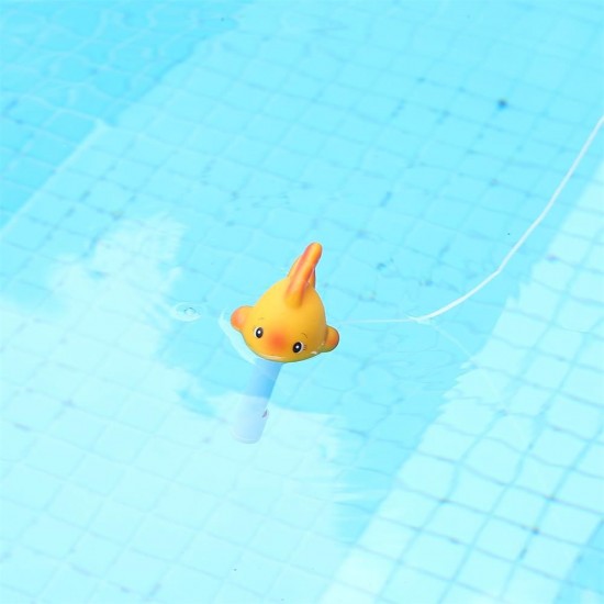 Practical Durable Cute Baby Cartoon Goldfish Indoor Outdoor Floating Thermometer With String For Swimming Pool Practical Durable Cute Baby Cartoon Goldfish Indoor Outdoor Floating Thermometer With String For Swimming Pool
