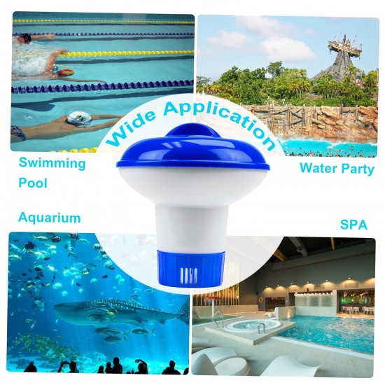 Floating Tablet Spa Chemical Dispenser Floating Pool Chlorine Dispenser Chemical Holder for 1.5 inches Chlorine Tablets Adjustable Flow Vents for Increased Control Floating Tablet Spa Chemical Dispenser Floating Pool Chlorine Dispenser Chemical Holder for 1.5 inches Chlorine Tablets Adjustable Flow Vents for Increased Control