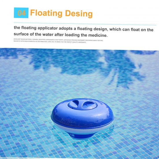 Floating Tablet Spa Chemical Dispenser Floating Pool Chlorine Dispenser Chemical Holder for 1.5 inches Chlorine Tablets Adjustable Flow Vents for Increased Control Floating Tablet Spa Chemical Dispenser Floating Pool Chlorine Dispenser Chemical Holder for 1.5 inches Chlorine Tablets Adjustable Flow Vents for Increased Control