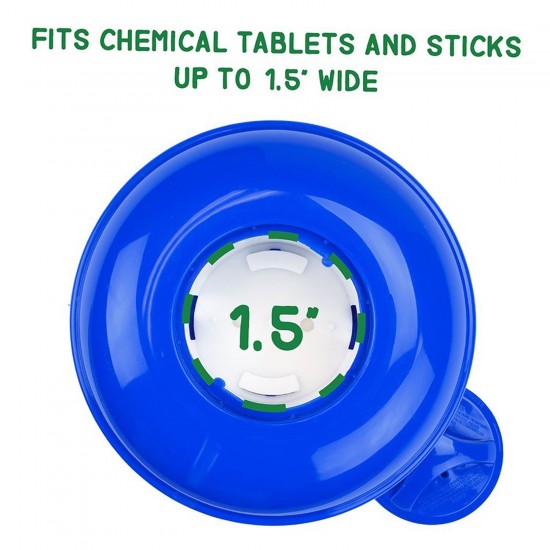 Floating Tablet Spa Chemical Dispenser Floating Pool Chlorine Dispenser Chemical Holder for 1.5 inches Chlorine Tablets Adjustable Flow Vents for Increased Control Floating Tablet Spa Chemical Dispenser Floating Pool Chlorine Dispenser Chemical Holder for 1.5 inches Chlorine Tablets Adjustable Flow Vents for Increased Control