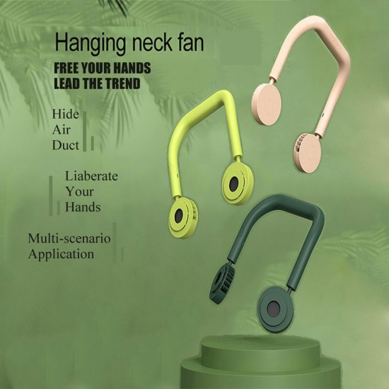 Hanging Neck Fan 3 Speed Bladeless Fan Turbo Driven Fan Large Capacity Hanging Neck Fan Does Not Get Stuck Hair Fan Burst Cherry Blossom Powder Hanging Neck Fan 3 Speed Bladeless Fan Turbo Driven Fan Large Capacity Hanging Neck Fan Does Not Get Stuck Hair Fan Burst Cherry Blossom Powder