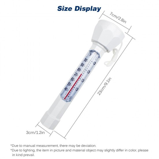 Swimming Pool Floating Thermometer Easily Readable Thermograph Water Temperature Testing Tool with String for Spa Pool Pond Hot Tub Swimming Pool Floating Thermometer Easily Readable Thermograph Water Temperature Testing Tool with String for Spa Pool Pond Hot Tub