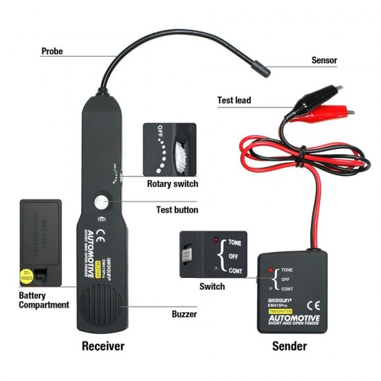 Automotive Electric Circuit Tester Open Short Circuit Finder Car Wire Tracker Auto Circuit Diagnostics Test Tool Automotive Electric Circuit Tester Open Short Circuit Finder Car Wire Tracker Auto Circuit Diagnostics Test Tool