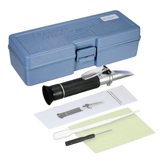 Portable Handheld ATC Alcohol Refractometer Liquor Volume Percent Tester with 0-80% Measuring Range Portable Handheld ATC Alcohol Refractometer Liquor Volume Percent Tester with 0-80% Measuring Range
