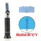 Portable Handheld ATC Alcohol Refractometer Liquor Volume Percent Tester with 0-80% Measuring Range Portable Handheld ATC Alcohol Refractometer Liquor Volume Percent Tester with 0-80% Measuring Range
