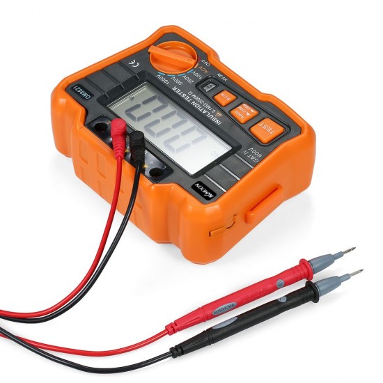 KKmoon Insulation Resistance Tester DCV ACV Meter 1000V Ground Megger Megohmmeter MegOhm Voltmeter w/LCD Backlight Display KKmoon Insulation Resistance Tester DCV ACV Meter 1000V Ground Megger Megohmmeter MegOhm Voltmeter w/LCD Backlight Display