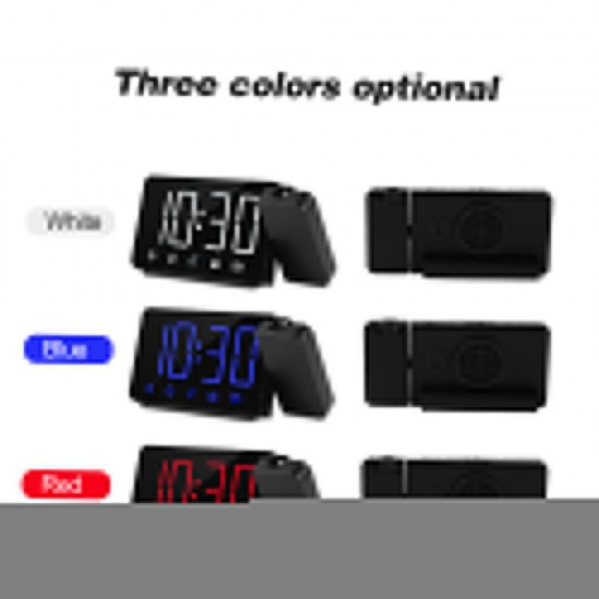 Projection Alarm Clock 180°Projector with FM Radio Snooze Function 4 Dimmer Dual Alarm USB Charging Digital Clock 12H/24H for Bedrooms Projection Alarm Clock 180°Projector with FM Radio Snooze Function 4 Dimmer Dual Alarm USB Charging Digital Clock 12H/24H for Bedrooms