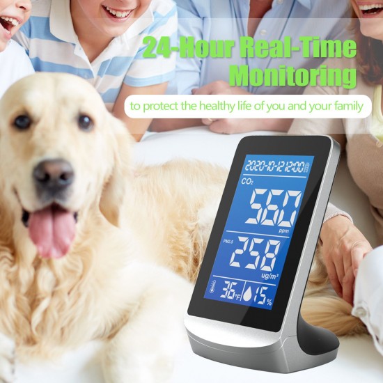 DM72D Portable Air Quality Analyzer Digital Display Screen CO2 PM2.5 Temperature Humidity Detector Monitor Multifunctional Infrared NDIR Detector Desktop Home Household Indoor Outdoor High Accurancy Efficient Detection Tools DM72D Portable Air Quality Analyzer Digital Display Screen CO2 PM2.5 Temperature Humidity Detector Monitor Multifunctional Infrared NDIR Detector Desktop Home Household Indoor Outdoor High Accurancy Efficient Detection Tools