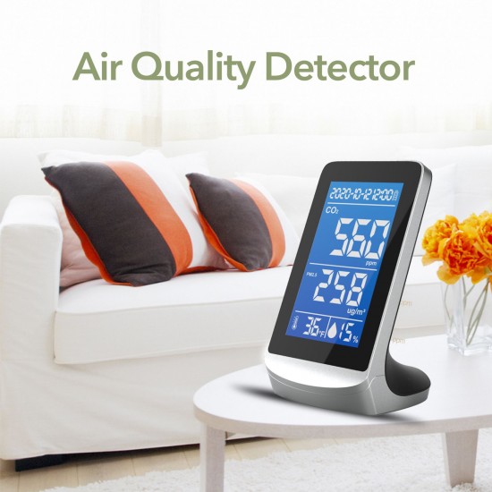 DM72D Portable Air Quality Analyzer Digital Display Screen CO2 PM2.5 Temperature Humidity Detector Monitor Multifunctional Infrared NDIR Detector Desktop Home Household Indoor Outdoor High Accurancy Efficient Detection Tools DM72D Portable Air Quality Analyzer Digital Display Screen CO2 PM2.5 Temperature Humidity Detector Monitor Multifunctional Infrared NDIR Detector Desktop Home Household Indoor Outdoor High Accurancy Efficient Detection Tools
