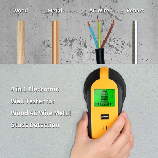 4 in 1 Wall Tester Stud Finder Sensor Wall Scanner with LCD Display for Wood AC Wire Metal Studs Detection 4 in 1 Wall Tester Stud Finder Sensor Wall Scanner with LCD Display for Wood AC Wire Metal Studs Detection