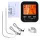 Digital Food Thermometer and Timer Wireless Meat Temperature Probe Thermomter Oven Thermometer for Grill Smoker Barbecue Kitchen Cooking with Dual Probes Digital Food Thermometer and Timer Wireless Meat Temperature Probe Thermomter Oven Thermometer for Grill Smoker Barbecue Kitchen Cooking with Dual Probes