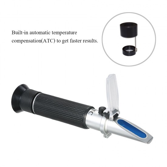 Portable Handheld ATC Alcohol Refractometer Liquor Volume Percent Tester with 0-80% Measuring Range Portable Handheld ATC Alcohol Refractometer Liquor Volume Percent Tester with 0-80% Measuring Range