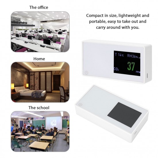 Household Air Quality Detector Multifunctional CO2 Tester with Carbon Dioxide Value Electricity Quantity Temperature Humidity Display Function Household Air Quality Detector Multifunctional CO2 Tester with Carbon Dioxide Value Electricity Quantity Temperature Humidity Display Function