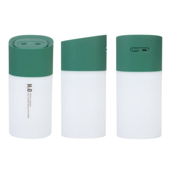 USB Humidifier 350ml Two Outlets Spray Humidifier with Colorful Night Light for Home Office Dormitory Car USB Humidifier 350ml Two Outlets Spray Humidifier with Colorful Night Light for Home Office Dormitory Car