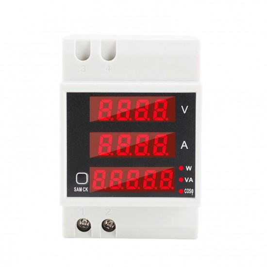Multi-functional Digital Din Rail Current Voltage Power Ammeter Voltmeter Display Meter AC 80-300V / 100A Multi-functional Digital Din Rail Current Voltage Power Ammeter Voltmeter Display Meter AC 80-300V / 100A