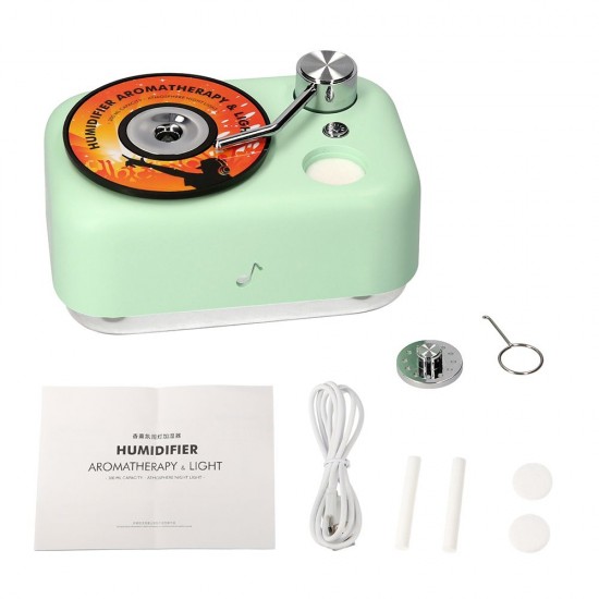 Mini USB Mist Humidifier with Night Light & Aroma Diffuser 300ml Retro Phonograph Appearance Small Humidifiers Warm Yellow/ Colorful Light Spray Humidifiers with Aromatherapy Quiet for Adults Kids Bedrooms Offices Baby Rooms Mini USB Mist Humidifier with Night Light & Aroma Diffuser 300ml Retro Phonograph Appearance Small Humidifiers Warm Yellow/ Colorful Light Spray Humidifiers with Aromatherapy Quiet for Adults Kids Bedrooms Offices Baby Rooms