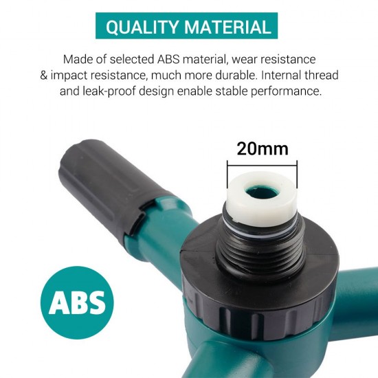 360 Degree Rotating Sprinkler with Three-arm Sprayer and Plastic Ground Plug Irrigation Sprinkler with Adjustable Nozzle Automatic Rotary Sprinkler Irrigation Tool for Watering Garden Lawn 360 Degree Rotating Sprinkler with Three-arm Sprayer and Plastic Ground Plug Irrigation Sprinkler with Adjustable Nozzle Automatic Rotary Sprinkler Irrigation Tool for Watering Garden Lawn