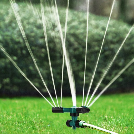 360 Degree Rotating Sprinkler with Three-arm Sprayer and Plastic Ground Plug Irrigation Sprinkler with Adjustable Nozzle Automatic Rotary Sprinkler Irrigation Tool for Watering Garden Lawn 360 Degree Rotating Sprinkler with Three-arm Sprayer and Plastic Ground Plug Irrigation Sprinkler with Adjustable Nozzle Automatic Rotary Sprinkler Irrigation Tool for Watering Garden Lawn