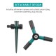 360 Degree Rotating Sprinkler with Three-arm Sprayer and Plastic Ground Plug Irrigation Sprinkler with Adjustable Nozzle Automatic Rotary Sprinkler Irrigation Tool for Watering Garden Lawn 360 Degree Rotating Sprinkler with Three-arm Sprayer and Plastic Ground Plug Irrigation Sprinkler with Adjustable Nozzle Automatic Rotary Sprinkler Irrigation Tool for Watering Garden Lawn
