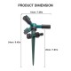 360 Degree Rotating Sprinkler with Three-arm Sprayer and Plastic Ground Plug Irrigation Sprinkler with Adjustable Nozzle Automatic Rotary Sprinkler Irrigation Tool for Watering Garden Lawn 360 Degree Rotating Sprinkler with Three-arm Sprayer and Plastic Ground Plug Irrigation Sprinkler with Adjustable Nozzle Automatic Rotary Sprinkler Irrigation Tool for Watering Garden Lawn