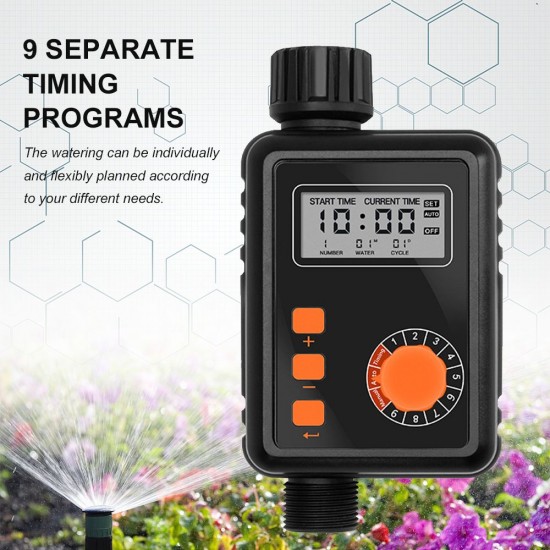 Electronic Irrigation Regulator Automatic Irrigation Timer with Large LCD Screen Waterproof Sprinkler Controller 9 Separate Timing Programs Weak Electricity Protection Rain Sensor Outdoor Garden Watering Device Irrigation Tool Electronic Irrigation Regulator Automatic Irrigation Timer with Large LCD Screen Waterproof Sprinkler Controller 9 Separate Timing Programs Weak Electricity Protection Rain Sensor Outdoor Garden Watering Device Irrigation Tool
