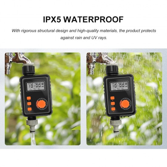 Electronic Irrigation Regulator Automatic Irrigation Timer with Large LCD Screen Waterproof Sprinkler Controller 9 Separate Timing Programs Weak Electricity Protection Rain Sensor Outdoor Garden Watering Device Irrigation Tool Electronic Irrigation Regulator Automatic Irrigation Timer with Large LCD Screen Waterproof Sprinkler Controller 9 Separate Timing Programs Weak Electricity Protection Rain Sensor Outdoor Garden Watering Device Irrigation Tool