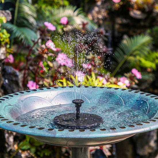 Solar Fountain Pump 3W Solar Powered Outdoor Bird Bath Fountain 7 Spray Patterns Water Pump with Colored LED Lights Battery Backup for Garden Pond Pool Fish Tank Aquarium and Pet Solar Fountain Pump 3W Solar Powered Outdoor Bird Bath Fountain 7 Spray Patterns Water Pump with Colored LED Lights Battery Backup for Garden Pond Pool Fish Tank Aquarium and Pet