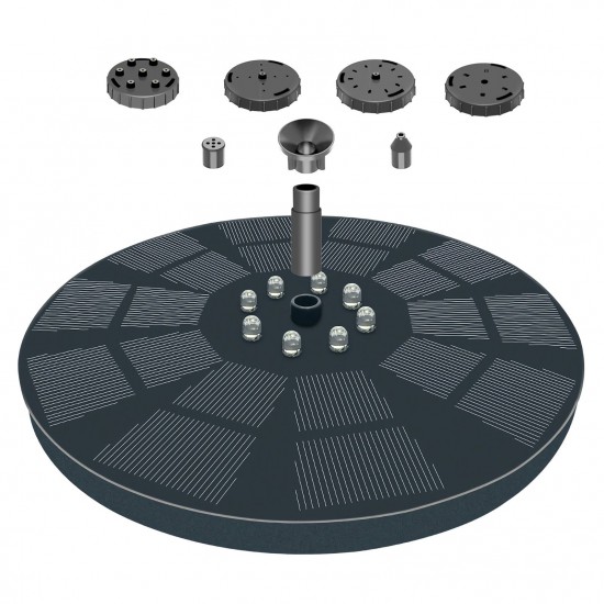 Solar Fountain Pump 3W Solar Powered Outdoor Bird Bath Fountain 7 Spray Patterns Water Pump with Colored LED Lights Battery Backup for Garden Pond Pool Fish Tank Aquarium and Pet Solar Fountain Pump 3W Solar Powered Outdoor Bird Bath Fountain 7 Spray Patterns Water Pump with Colored LED Lights Battery Backup for Garden Pond Pool Fish Tank Aquarium and Pet