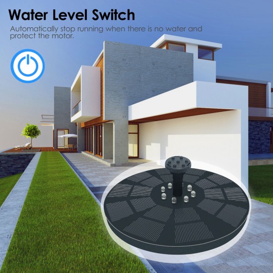 Solar Fountain Pump 3W Solar Powered Outdoor Bird Bath Fountain 7 Spray Patterns Water Pump with Colored LED Lights Battery Backup for Garden Pond Pool Fish Tank Aquarium and Pet Solar Fountain Pump 3W Solar Powered Outdoor Bird Bath Fountain 7 Spray Patterns Water Pump with Colored LED Lights Battery Backup for Garden Pond Pool Fish Tank Aquarium and Pet