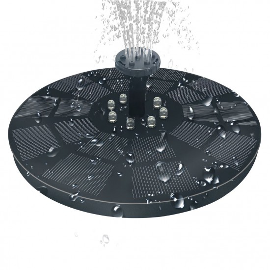 Solar Fountain Pump 3W Solar Powered Outdoor Bird Bath Fountain 7 Spray Patterns Water Pump with Colored LED Lights Battery Backup for Garden Pond Pool Fish Tank Aquarium and Pet Solar Fountain Pump 3W Solar Powered Outdoor Bird Bath Fountain 7 Spray Patterns Water Pump with Colored LED Lights Battery Backup for Garden Pond Pool Fish Tank Aquarium and Pet