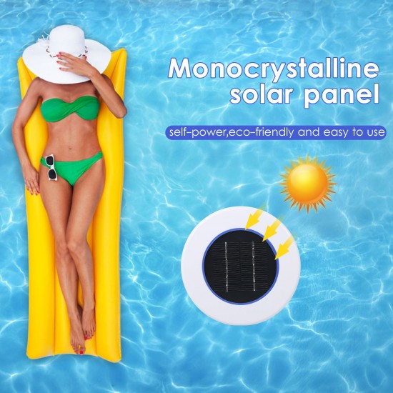 Solar Power Swimming Pool Purifier Solar Pool-Ionizer Swimming Pool Water Algae Inhibition Chlorine-Free Water Processor Solar Power Swimming Pool Purifier Solar Pool-Ionizer Swimming Pool Water Algae Inhibition Chlorine-Free Water Processor
